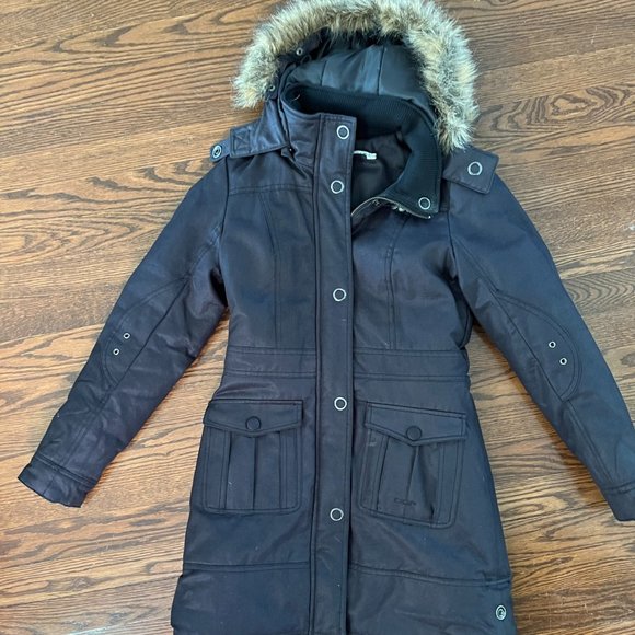 Long winter coat Mademoiselle DDP for girl, Size 12 midnight blue - Picture 1 of 12